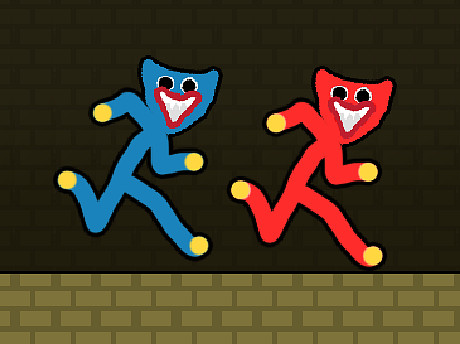 Red and Blue Stickman Huggy